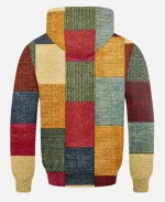 Vintage 90s 3d Printed Plaid Pattern Pullover Casual Hoodie