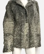 Vintage Grey Astrakhan Shearling Fur Coat