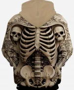 Vintage Sweatshirt 3D Skull Printed Hoodie