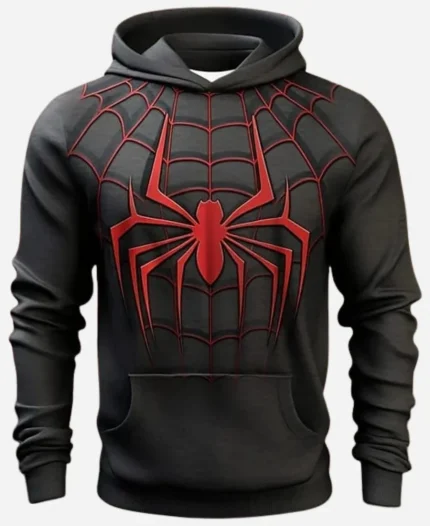 Vintage Sweatshirt 3D Spider Print Casual Hoodie