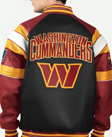 Washington Commanders Leather Jacket For Unisex