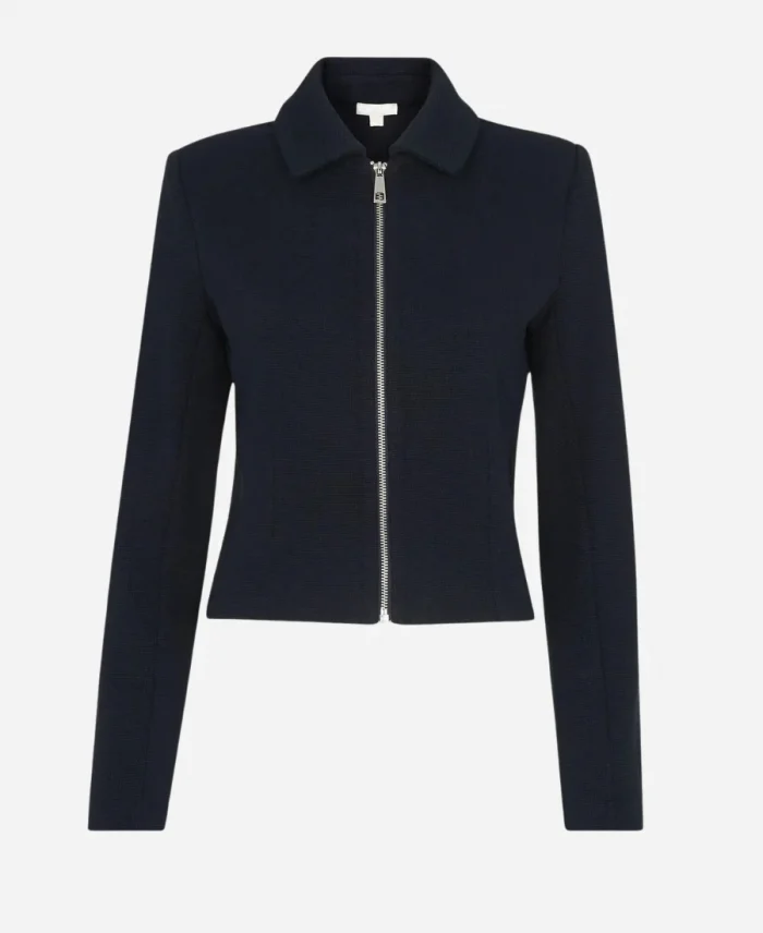 Whistles Jersey Blue Jacket