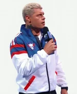 White Cody Rhodes Stars and Stripes Nightmare Windbreaker Full-Zip Jacket For Men’s