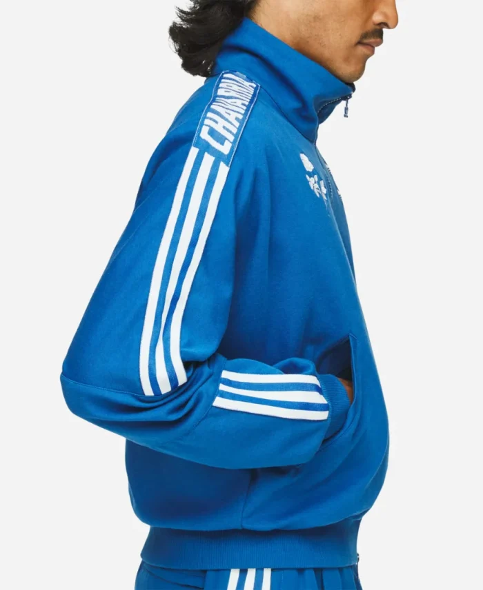 Willy Chavarria Relaxed Blue Track Jacket
