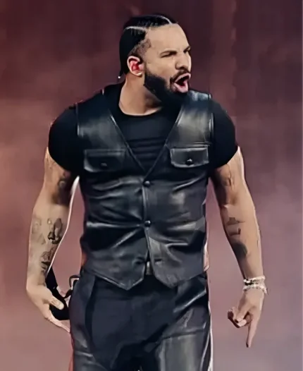 Wireless Festival 2025 Drake Black Vest For Men