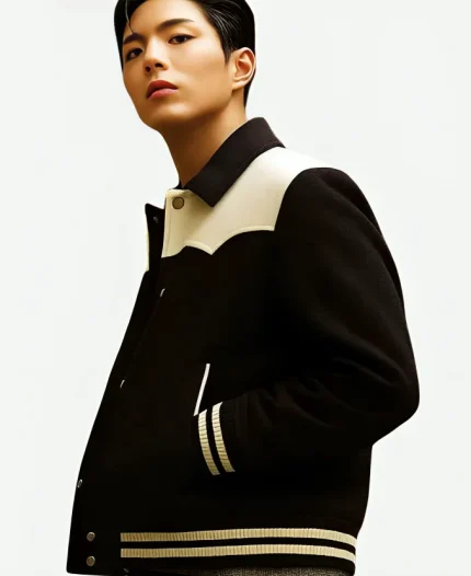 Yoon Dong-ju Good Boy 2025 Park Bo-Gum Black Varsity Jacket