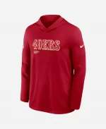 49ers Sideline Performance Long Sleeve Hoodie T-Shirt