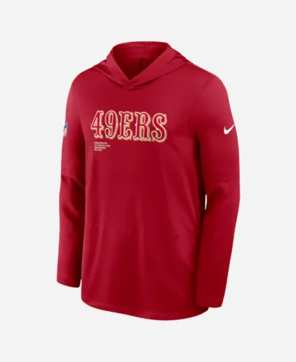 49ers Sideline Performance Long Sleeve Hoodie T-Shirt