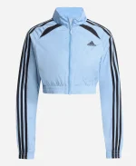 Adidas Teamgeist Adicolor Cropped Blue Track Jacket