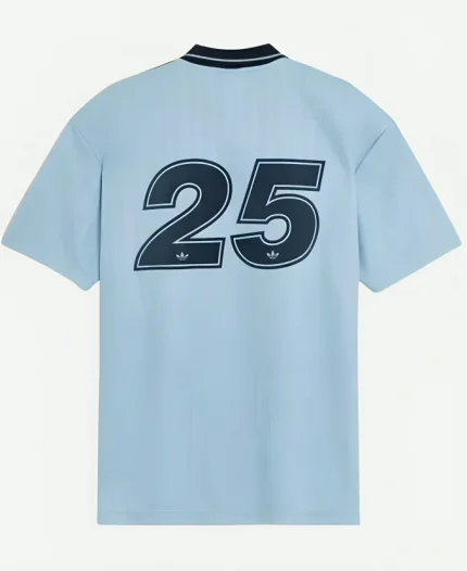 Adidas Tour Jacquard Cotton Blue Jersey