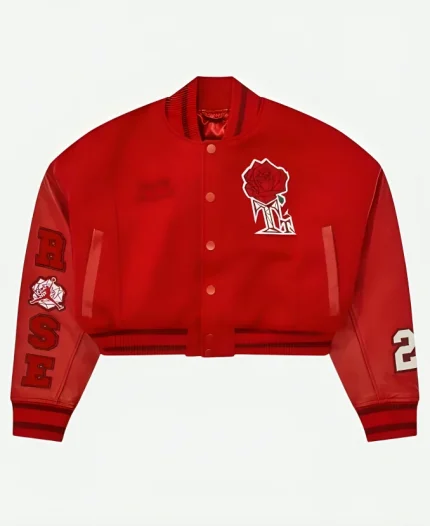American Singer Teyana Taylor Jordan Red Cropped Jacket