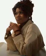 Anji White TV Mini Series Ironheart 2025 Ronnie Williams Cropped Fringe Jacket