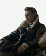 Austin Butler Masters Of The Air Shearling Leather Jacket