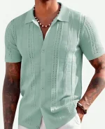 Bachelor In Paradise S10 Hakeem Moulton Mint Green Knit Shirt