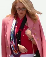 Below Deck S12 Pink Double Breasted Tweed Blazer