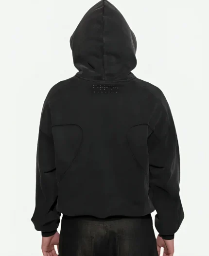 Berlinc Essential Monochrome Pullover Black Hoodie For Unisex