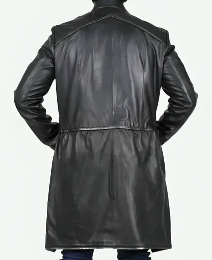 Black Bolt Inhumans Mid Length Leather Coat