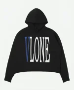 Black Vlone Pullover Hoodie For Unisex