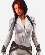 Black Widow Leather White Jacket