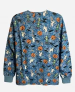 Spiders Pumpwebs Halloween Scrub Jacket