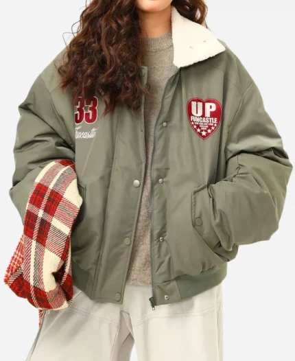 Boa Lapel Casual Padded Jacket