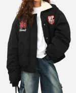Boa Lapel Casual Padded Oversized MW9716 Fun Castle Heart Bomber Jacket