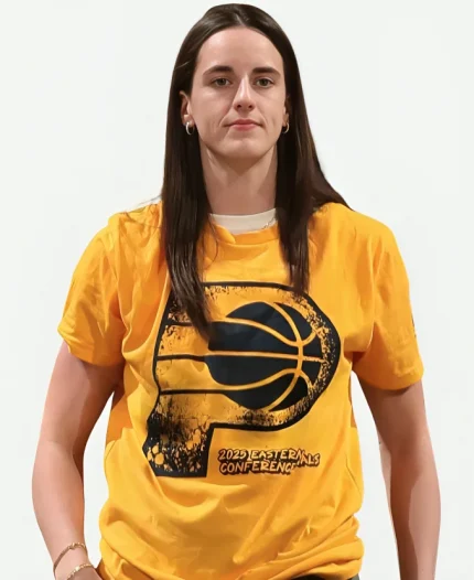 Caitlin Clark 2025 Eastern Conference Finals Yellow Shirt