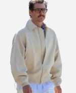 Calvin Klein Pedro Pascal Beige Bomber Jacket 