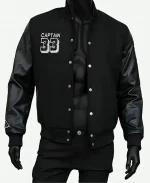 Captain 33 Kareem Abdul Jabbar Black Varsity jacket For Men