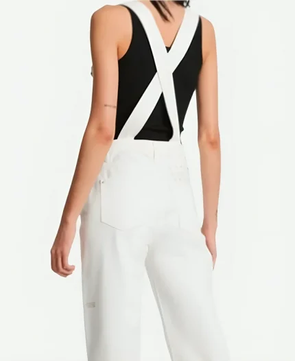 Carrie Bradshaw And Just Like That White Denim Overalls