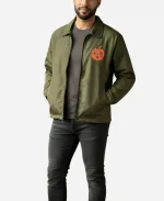 Carving Society Halloween Pumpkin Retro Green Jacket