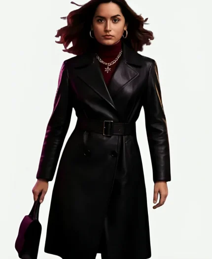 Catalina Sandino Moreno Ballerina 2025 Lena Black Leather Trench Coat