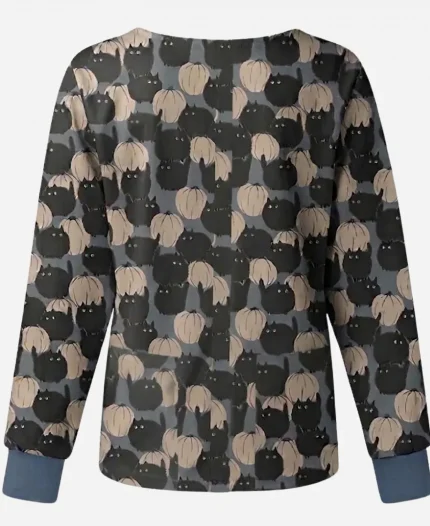 Catspump Scrub Grey Jacket For Halloween