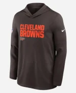 Cleveland Browns Sideline Performance Long Sleeve Hoodie T-Shirt