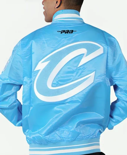 Cleveland Cavaliers 2025 Blue Satin Bomber Jacket