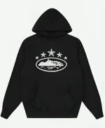 Corteiz Black Pullover Hoodie For Unisex