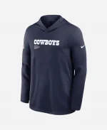 Cowboys Sideline Performance Long Sleeve Hoodie T-Shirt
