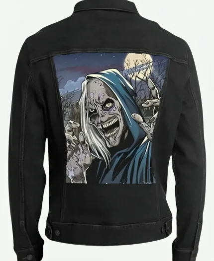 Creepshow Printed Halloween Black Trucker Denim Jacket