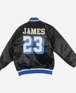 Crenshaw Black Satin Varsity Bomber Jacket For Sale