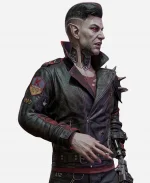 Dracula Cyberpunk 2077 Video Game Studded Black Leather Jacket