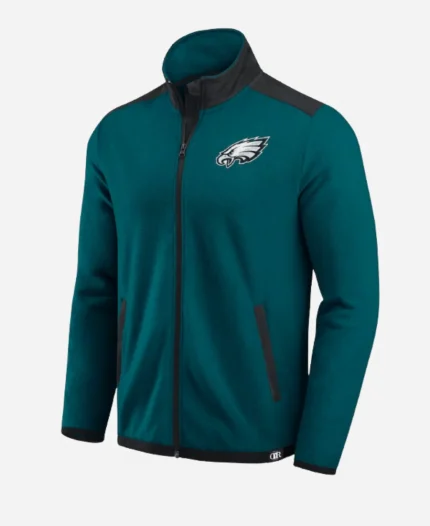 Darius Rucker Collection Kelly Green Philadelphia Eagles Color Block Polar Fleece Full-Zip Jacket