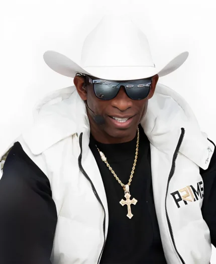 DeOuter ion Sanders College Gameday 2023 White Puffer Vest