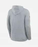 Detroit Lions Sideline Performance Grey Hoodie T-Shirt