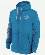 Detroit Lions Zip Blue Hoodie