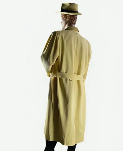 Dick Tracy Warren Beatty Yellow Trench Wool Coat
