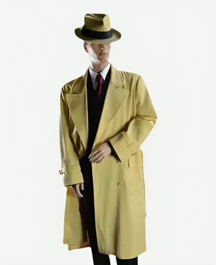 Dick Tracy Warren Beatty Yellow Wool Trench Coat