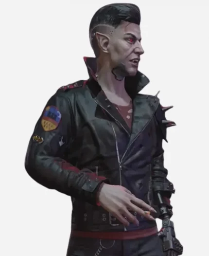 Dracula Cyberpunk 2077 Black Studded Jacket