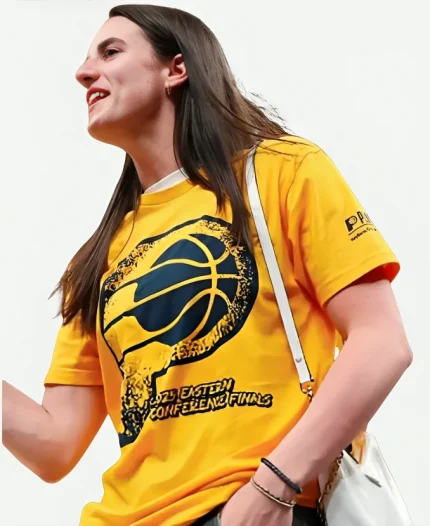 Eastern Conference Finals 2025 Caitlin Clark Yellow Shirt For Sale