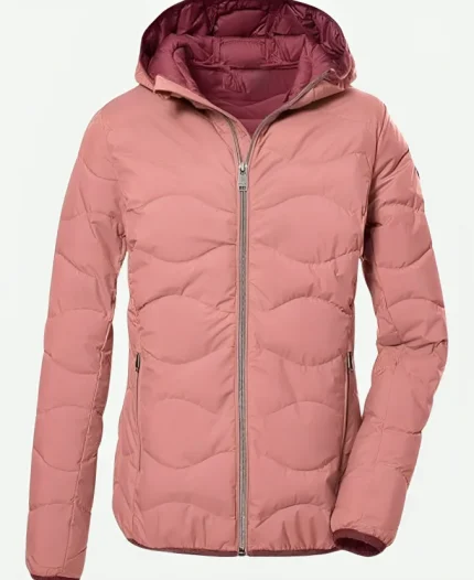 Emily TV-Series Pushers S01 Rosie Jones Pink Quilted Hooded Jacket