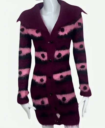 Enid Sinclair Wednesday S02 Fuzzy Striped Cardigan